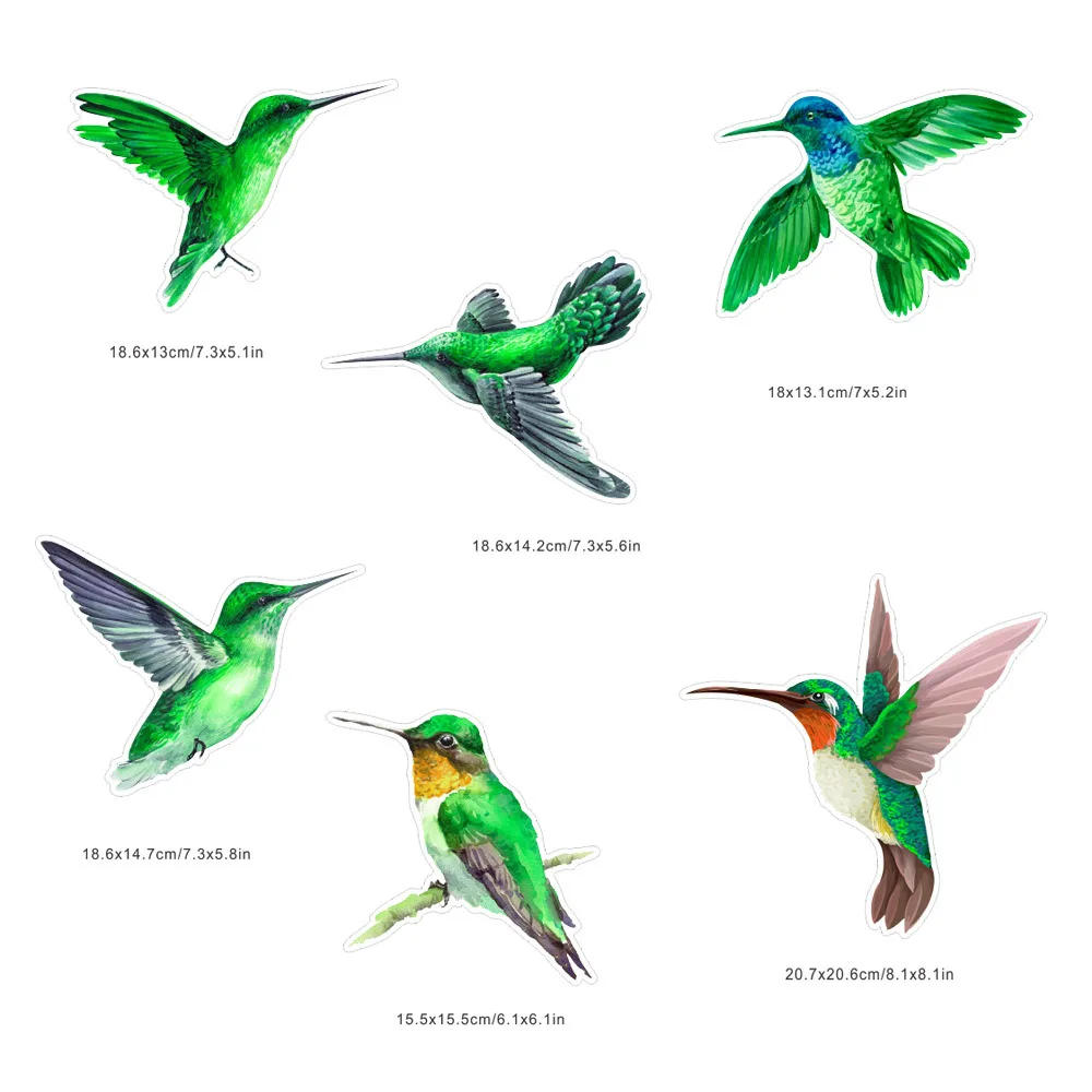 Description Picture 5 of item6Pcs/set Bird Anti-bird 3D Impact Warning Electrostatic Sticker Cat Dinosaur Butterfly Glass Sticker Glueless PVC Window Film