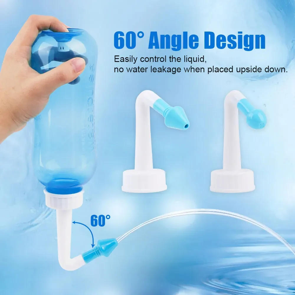 Description Picture 4 of itemNasal Irrigator Waterpulse Nasal Wash Cleaner Rinse Bottle Adults Nose Neti Pot Avoid Allergic Rhinitis Sinusitis 250/300/500ml