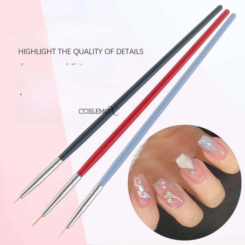 Description Picture 4 of item3/6pcs Acrylic Nail Brush Dotting Pen Extension Painting Brushes for Nail Art Gel Polish Professional Nail Art Tools