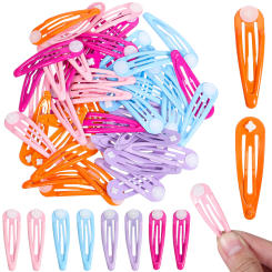 50pcs Snap Hair Clips Hair Barrettes Candy Color Hair Clips Women Hair Accessories