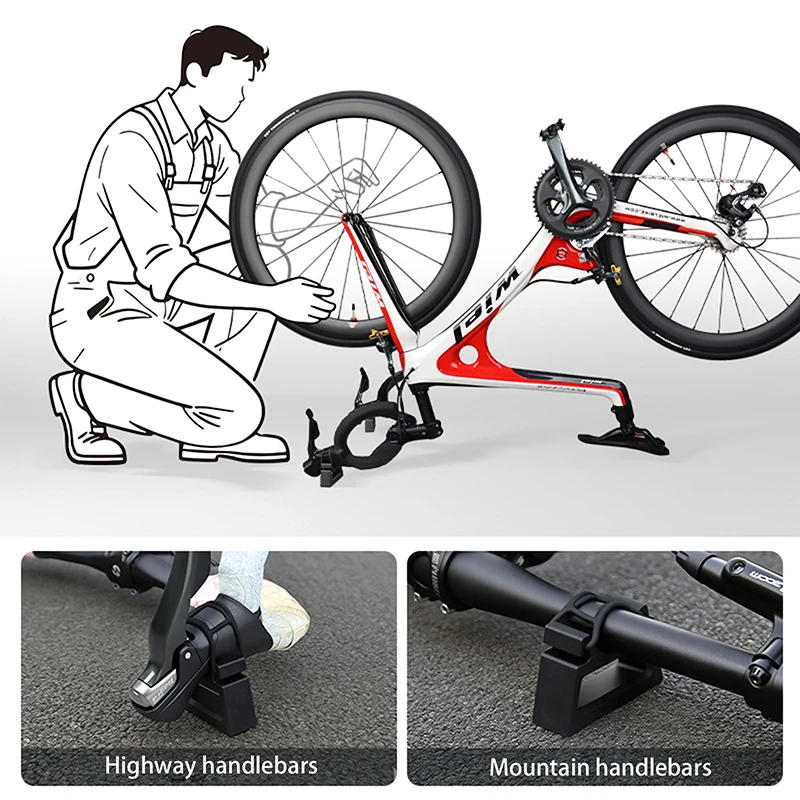 Description Picture 5 of item2Pcs/Set Bike Maintenance Repair Tool 30~34mm Grips Bicycle Handlebar Stand E-Bike Inverted Parking Rack Stable Clip-On Bracket