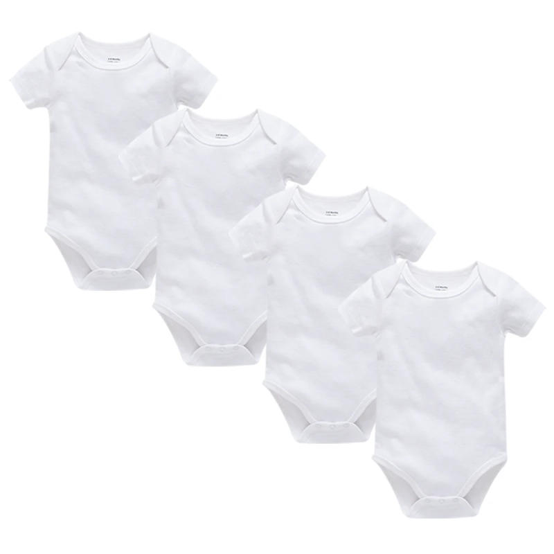 Description Picture 5 of item2/3/4/5/6 Pcs/set Blank Baby Bodysuit White Newborn Rompers 100% Cotton Kids Jumpsuit Short Sleeve Baby Clothing Set For 0-24M