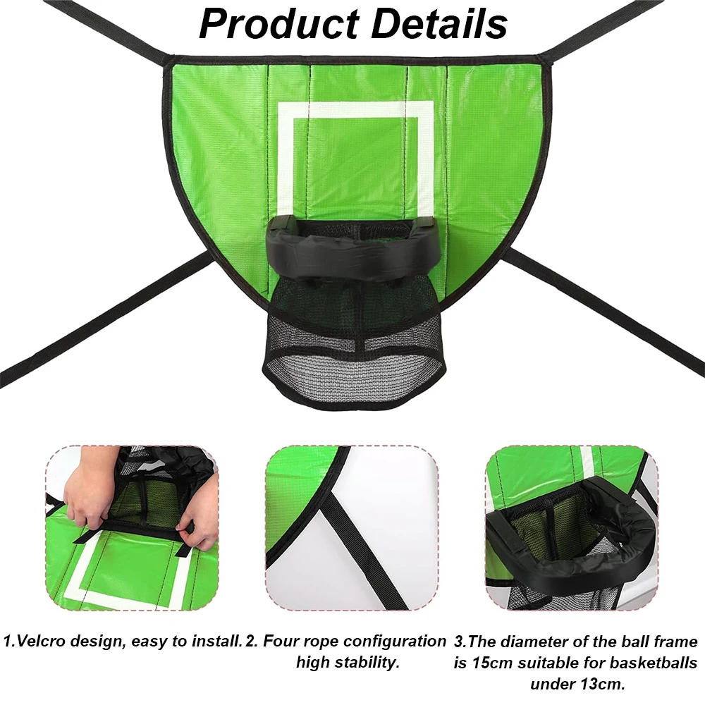 Description Picture 4 of itemTrampoline Basketball Hoop Set Mini Basketball Hoop for Kids Waterproof Sunscreen Soft Material Basketball Goal Set For Children