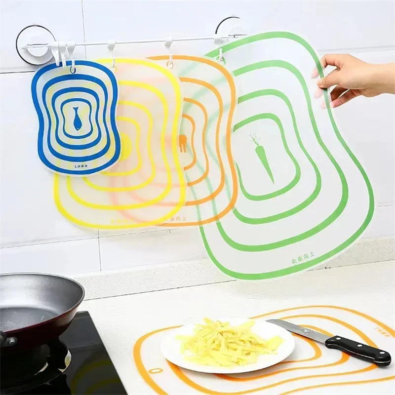 Description Picture 6 of item4pcs Kitchen Non-slip Chopping Blocks Flexible Cutting Board Plastic Cutting Boards Classification Chopping Board Kitchen Tool