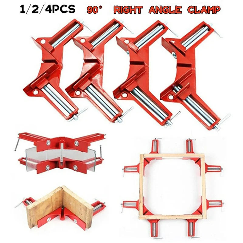 Description Picture 2 of item4PCS 90 Degree Angle Clamps Carpentry Frame DIY Glass Clamps Angle Clamps Hand Tools Degree Toggle Clamps for Woodworking Tools