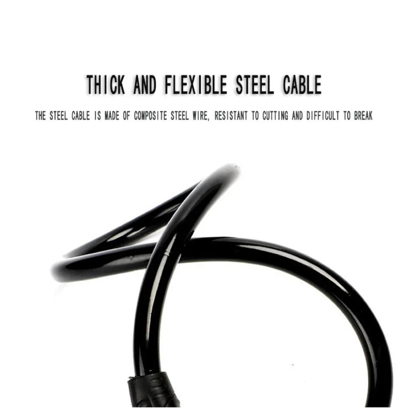Description Picture 6 of itemBike Lock Cable, Bike Locks Heavy Duty Anti Theft,Security 4 Digit Resettable Combination Portable Code Lock Cable for Bicycle