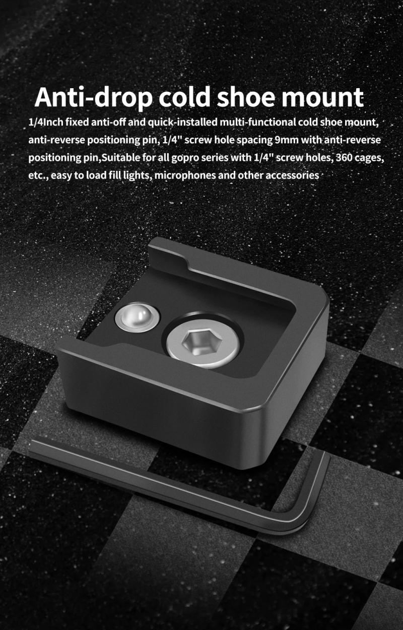 Description Picture 3 of itemQuick Release Plate 1/4" Cold Shoe Mount for DSLR Camera Cage Rig Video LED Light Mic Stand Monitor Mount Magic Arm Connector