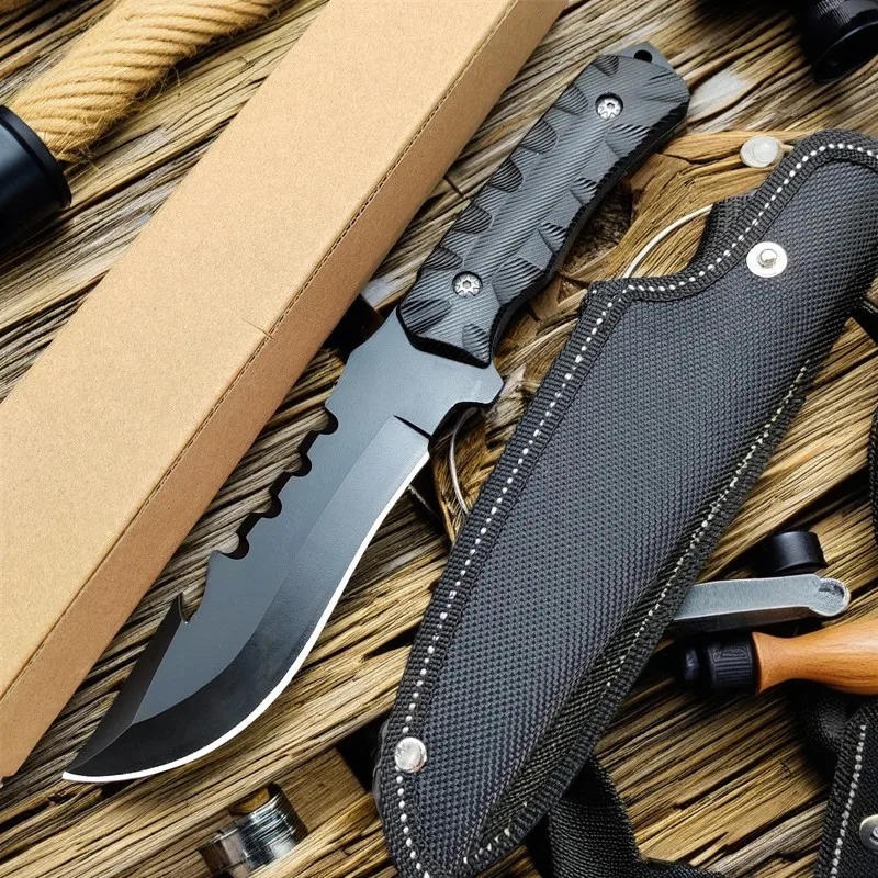 Description Picture 5 of itemTactical Fixed Blade Combat Knife 5cr13mov Steel Blade Aluminum Handles Knife Bushcraft Hunting EDC Tools Defense Camping Knives