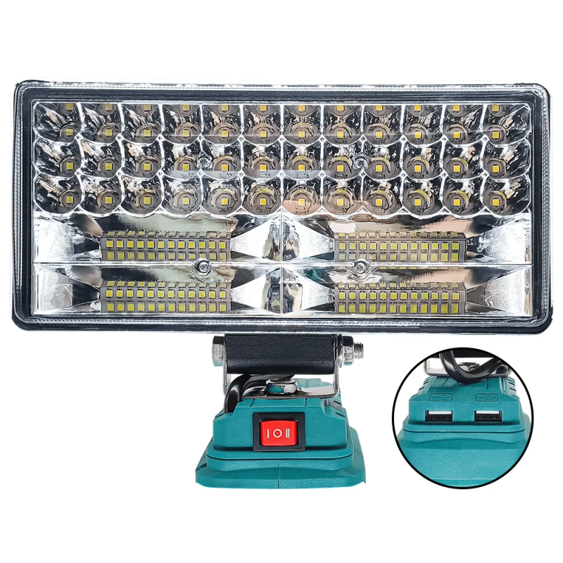 Description Picture 2 of itemPATUOPRO 84 LED Cordless Work Light Jobsite Spotlight Portable Rechargeable Home Flashlight For Makita 18V Battery (No Battery)