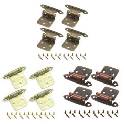 652F 4Pcs Antique Self Closing Hinges Heavy Duty Door Cupboard Hinges Kitchen Cabinet Door Hinges Hardware Enduring