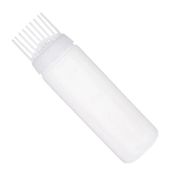 Root Comb Applicator Bottle Refillable 170ml Empty Hairdressing Styling Tool Hair Dye Bottle Brush for Barbershop Salon Home DIY