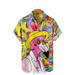 Herren hemd Sommer Casual Fashion Kurzarmhemd für Herren lose atmungsaktive Hawaii hemd Mann lässig Herren bekleidung Top