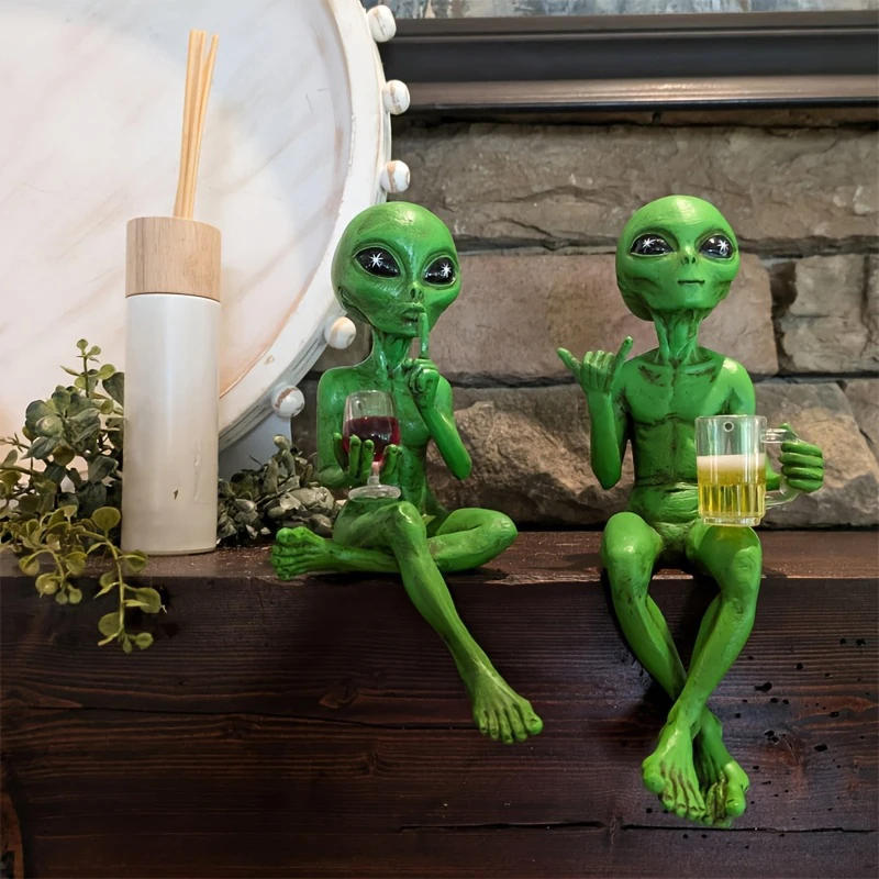 Description Picture 4 of itemAlien Resin Statue Ornament Alien Garden Sculptures & Statues Yard Best Art Decor For Indoor Outdoor Home Or Office Collectible