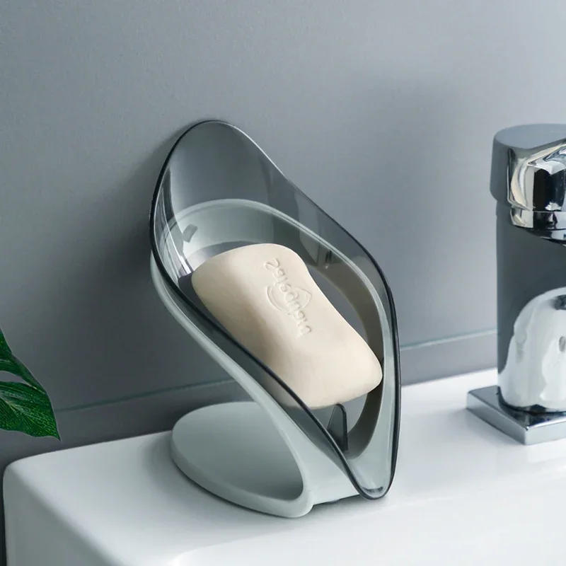 Description Picture 5 of itemBathroom Soap Holder Leaf Shape Soap Box Kitchen Dish Storage Box Non-slip Drain Soap Storage Case Bathroom Accessories