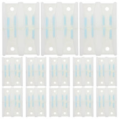 16 Sets Sliding Closet Door Floor Guide Barn Swing Stop Stopper Track White Abs