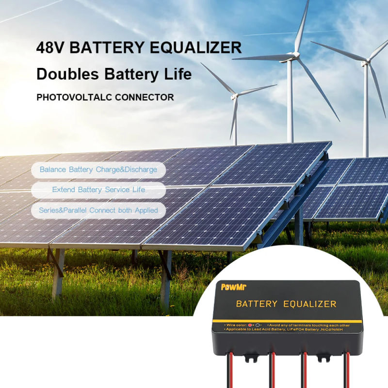 Description Picture 3 of itemPowMr 24V 48V Battery Equalizer Balancer Charger Controller Solar Voltage Balancer for Gel Flood AGM Lead Acid Lithium Battery