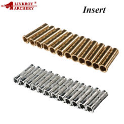 Linkboy-Archery Aluminium Arrow Insert Thread, Compound Bow, Hunting and Shooting, 8-32 ID6.2mm OD7.1-7.9mm, 6 Pcs, 12Pcs