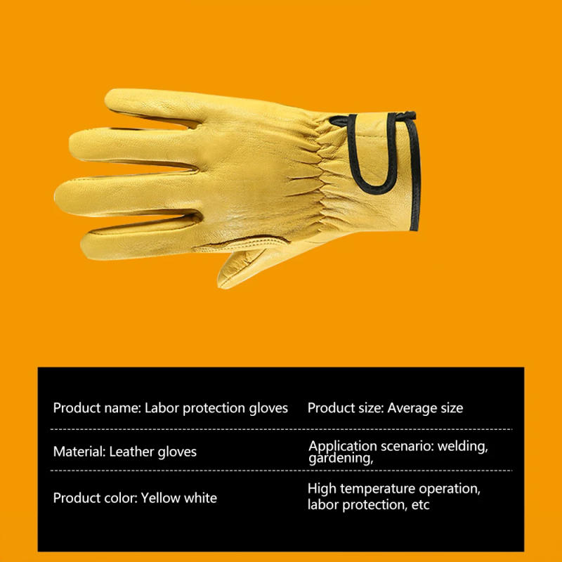 Description Picture 6 of itemWork gloves sheepskin leather workers work welding safety protection garden sports motorcycle driver wear-resistant gloves