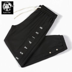 Baisheng Fox Large Men's Clothing Fat Guy Letter Pants
