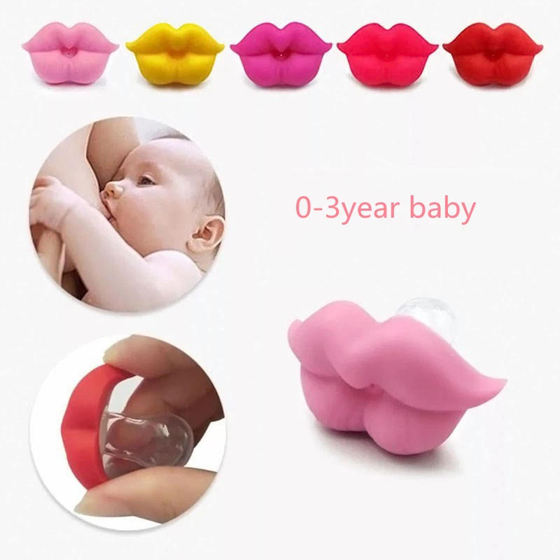 Description Picture 2 of itemLips Kiss Pacifier Sexy Fashion Baby Nipple Dummy Toddler Infant Teething Toys Newborn Food Grade Silicone Soother Chew Teether