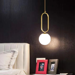 Nordic Modern Glass Ball Chandelier Dining Table Decoration Bedroom Dining Room Chandelier Kitchen Lamps LED Chandelier