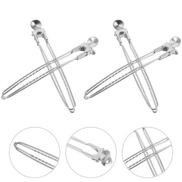 12 Pcs Hair Clip Stainless Steel Clips Pin Hairpin Sectioning Positioning Salon Haircut Accessories Clamps