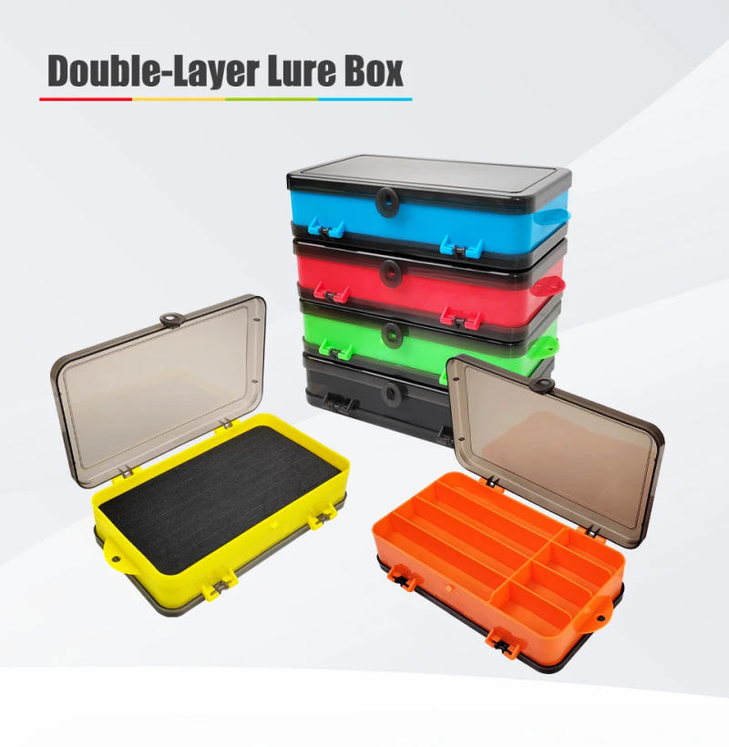 Description Picture 2 of itemNew Fishing Box Double sided Portable Sponge Pad Fly Lures Container Jig Head Hook Storage Bait Case Carp Accessories Box Tackle
