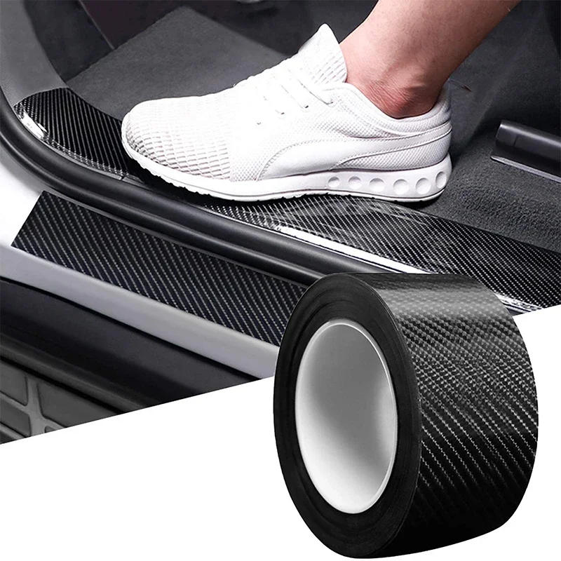 Description Picture 5 of item3PCS Carbon Fiber Tape Nano 3D Carbon Fiber Car Sticker Threshold Protection Strip Bumper Tape Motorcycle and Bicycle Waterproof