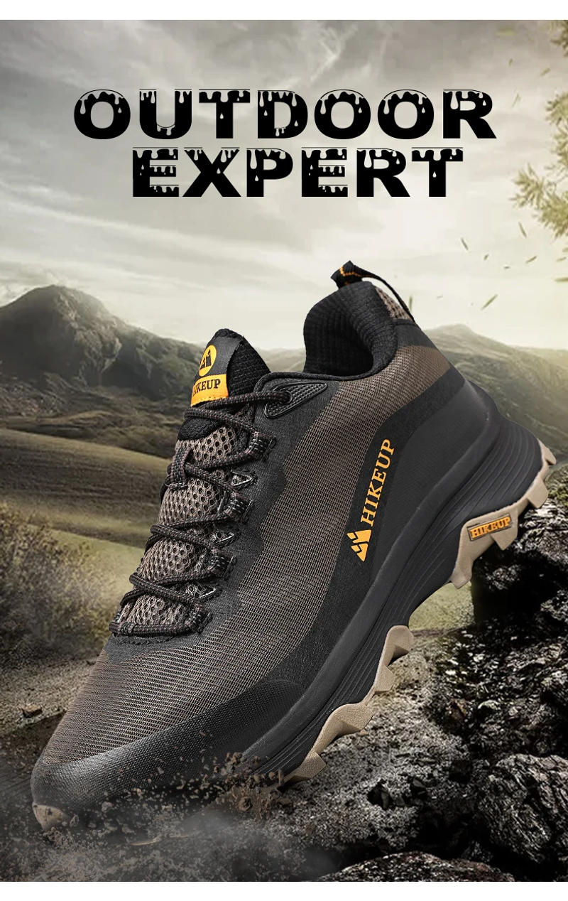 Description Picture 5 of itemHIKEUP Outdoor Running Shoes Men Women Anti-skid Hiking Camping Sports Trail Male Safety Footwear Comfort Trekking Sneakers