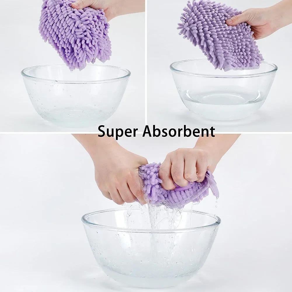 Description Picture 6 of itemCartoon Cute Wall-mounted Coral Velvet Hand Towel with Lanyard Strong Absorbent Hand Towels Suitable for Kitchen Bathroom