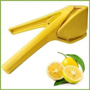 Description Picture 3 of itemMax Juice Extraction Lemon Lime Squeezer EasytoUse Flat Lemon Squeezer with Leverage Squeezer with Built in Strainer Yellow