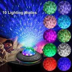 USB Powered Led Projector Light Starry Stage Lamp&Remote Controller Bluetooth Speaker Bedroom Decoration for Party,Wedding,Disco