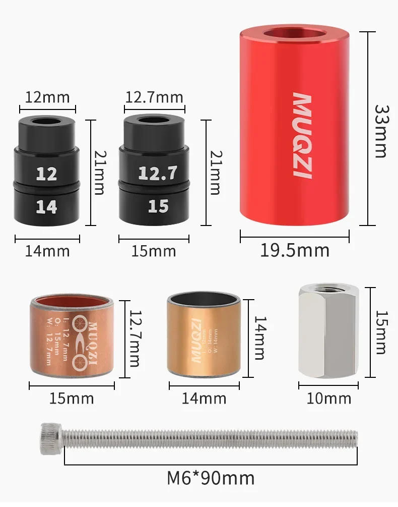 Description Picture 4 of itemMountain Bike Removal Installation Shock Absorbers Bushing Bicycle Repair Tool MTB Bike Shock Absorbers Bushing Press-In Repair