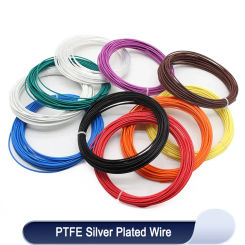 5/10m PTFE Silver Plated Wire High Purity OFC 30~10 AWG Electronic Signal Copper HiFi Audio Speaker Headphone Cable DIY