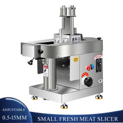 Commercial Fresh Meat Slicer Cutter Machine Thickness 0.5-15MM Adjustable Automatic Electric Mutton Rolls Meat Slicer Machine