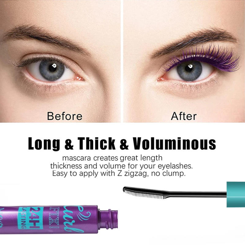 Description Picture 6 of itemColorful Slender Mascara Waterproof Fast Drying Curling Eyelashes Multicolor Lashes Makeup Long Lasting Blue Green Cosmetic