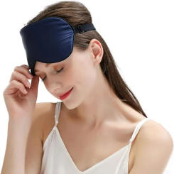 1pcs Eye Mask Travel Rest Silk Eye Patch Shading Sleep Imitated  Eyemask Aid Cover Pad Soft Blindfold Relax Massager Improve