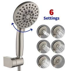 Shower Head Handheld Shower High Pressure Adjustable Spray Handheld Shower Heads Brushed Wall Mount Shower Sliding Bar Set