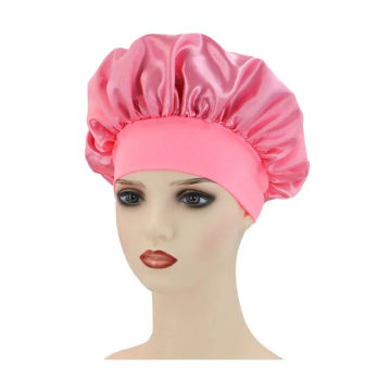 Newly Satin Night Hair Cap Women's Solid Sleeping Hat Sleep Care Bonnet Nightcap For Women Unisex Cap