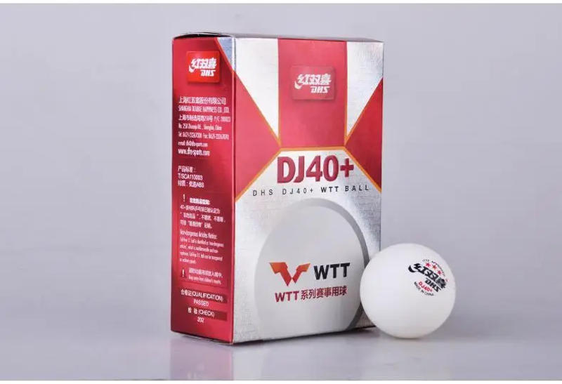 Description Picture 6 of itemDHS DJ40+ WTT Ping Pong Balls 3 Stars 40+ ABS New Material Seamed Table Tennis Balls for WTT Competition ITTF Standard 6PCS/Box