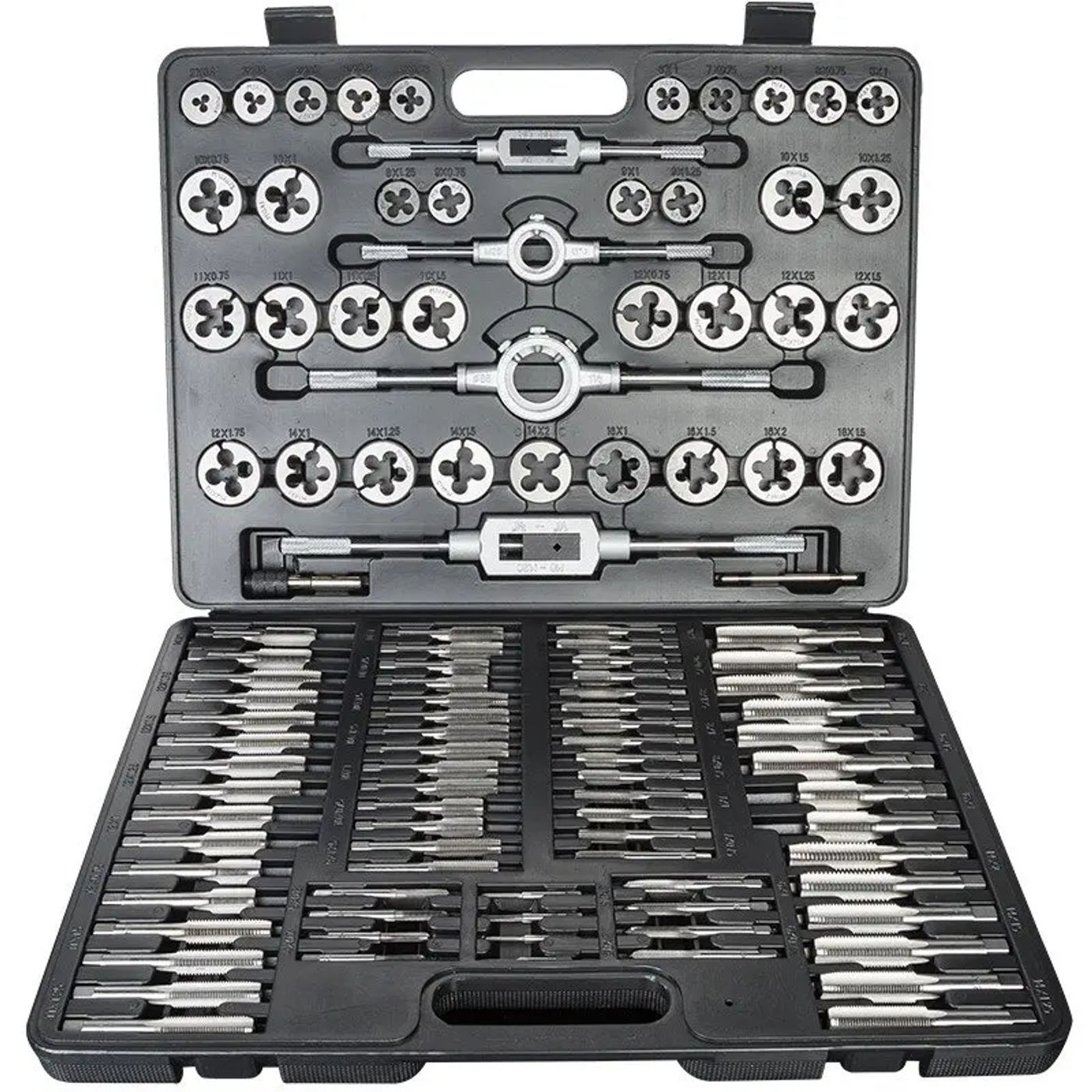 Description Picture 2 of itemMetric 110Pcs Tap and Die Set High Speed Steel Titanium Tap and Die Combination Set For Cutting External & Internal Threads