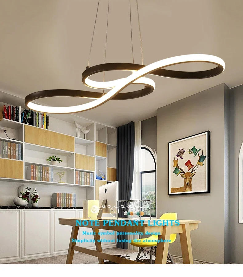 Description Picture 2 of itemModern Kitchen Island Pendant Lights Bar Table Dining Room Decor Hanging Lights Remote Dimming Kitchen Led Cord Pendant Lamp