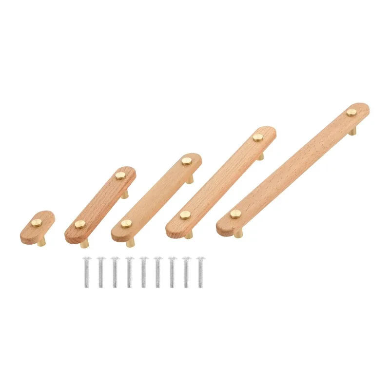 Description Picture 5 of item1pc Bridge Shaped Wood Knobs With Screws Unique Drawer Cabinet Door Pulls Closet Handle Furniture For Decoration Hardware