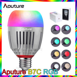 Aputure Accent B7C RGB Smart LED Light Bulb for Photographic Lighting Camera Dimming App Control Photography lights