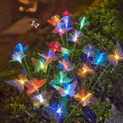 LED Solar Light Outdoor Garden Waterproof Butterfly Lights Balcony Courtyard Landscape Path Lawn Decoration Solar Powered Lamp