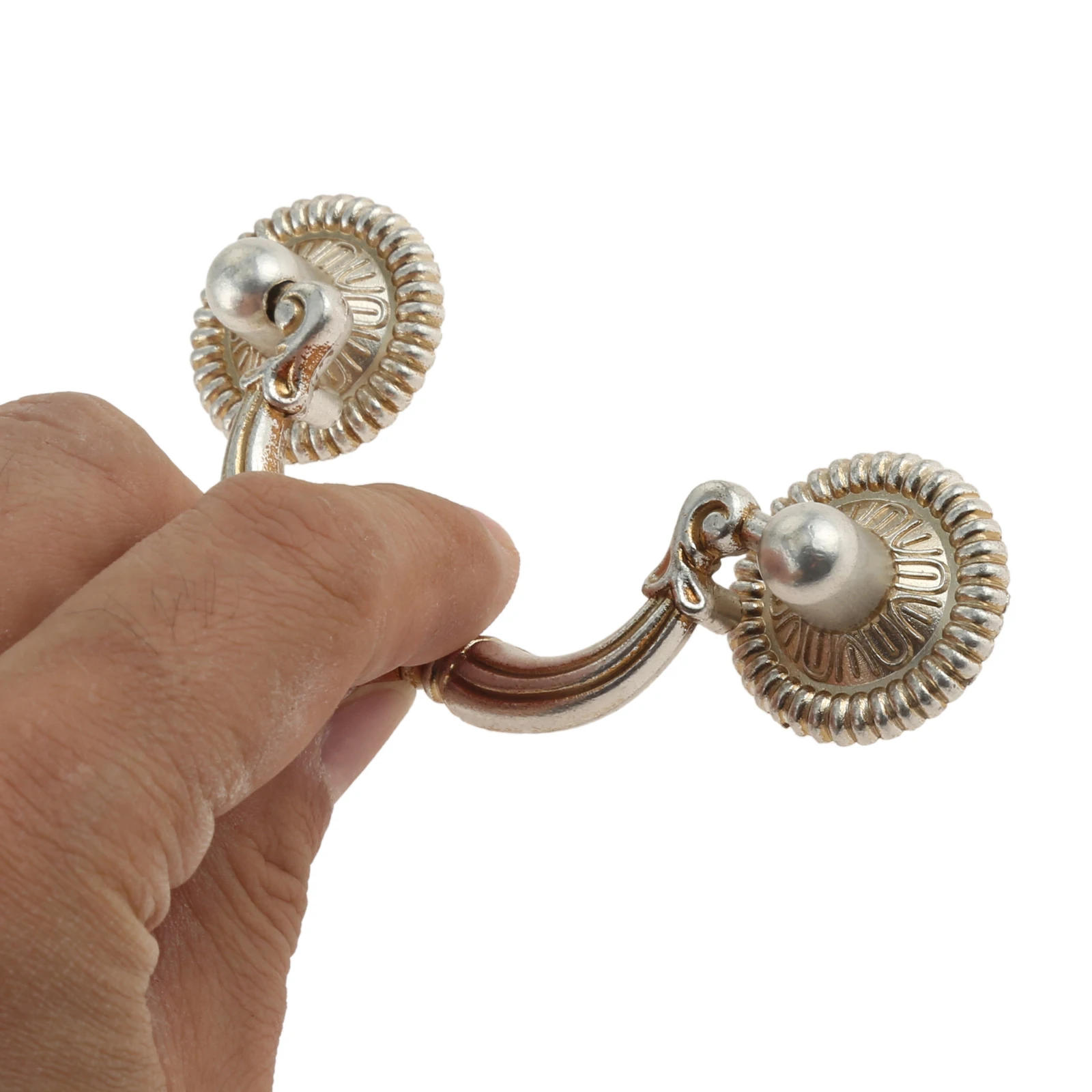 Description Picture 6 of item1PC Antique Silver Zinc Alloy Drawer Knobs Cabinet Handles for Furniture Cupboard Kitchen Retro Hardware Door Pulls with Screw