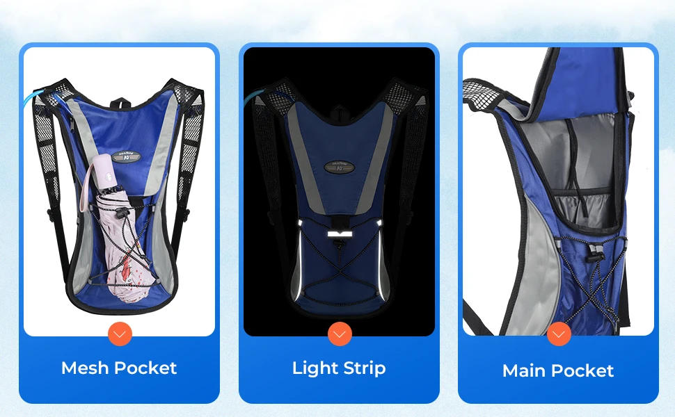 Description Picture 5 of item1Pcs Hydration Pack Lightweight Insulation Water Rucksack Backpack Bladder Bag Cycling Bicycle Bike/Hiking Climbing Pouch