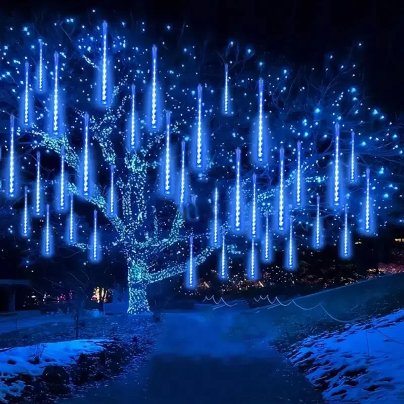 Description Picture 3 of item1/2/3/4 PCS Outdoor Wedding Fairy Garden Lights Meteor Shower LED String Light Holiday Garland Party Christmas Tree Decorations