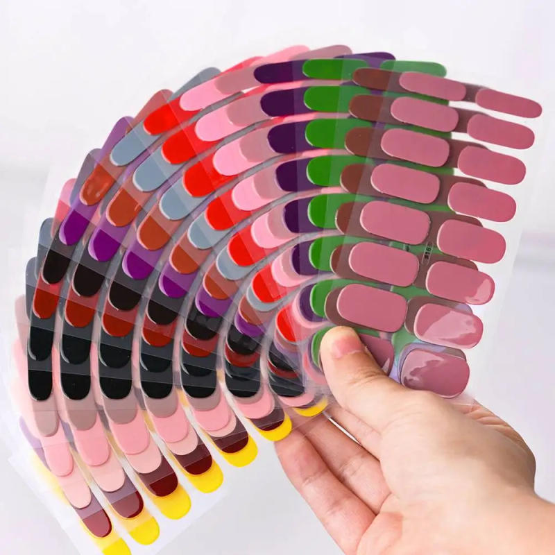 Description Picture 3 of item16Tips 5D Full Cover Nail Stickers UV Semi-Cured Gel Nail Wraps Sticker Fashion Nail Polish Nail Art Sticker Extension Patch