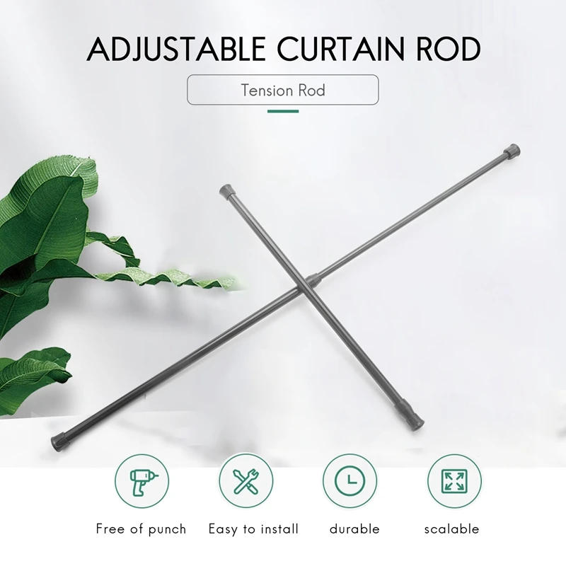 Description Picture 4 of itemHot 3PCS Spring Curtain Rods 16 To 28 Inch Tension Rod Spring Curtain Rod Adjustable Curtain Rod Expandable Curtain Rod